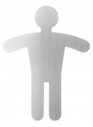 Durable skilt wc herre-symbol toilet 90x120mm Pictogram af rustfrit stål
