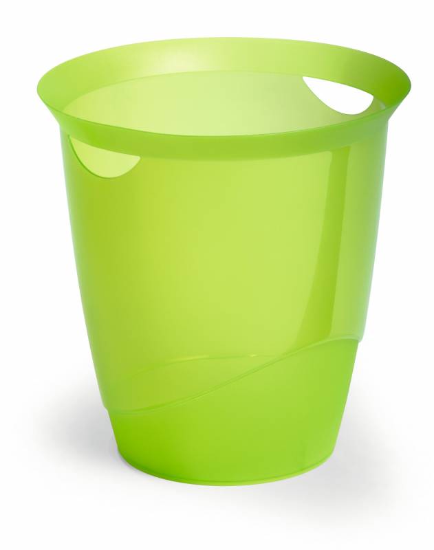 Durable Papirkurv Trend 16 liter med b&aelig;reh&aring;ndtag klar gr&oslash;n