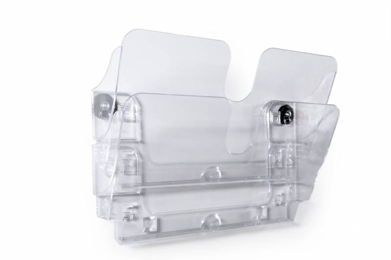 Durable brochureholder flexiplus a4 2-fag tv&aelig;rformat magnetisk klar