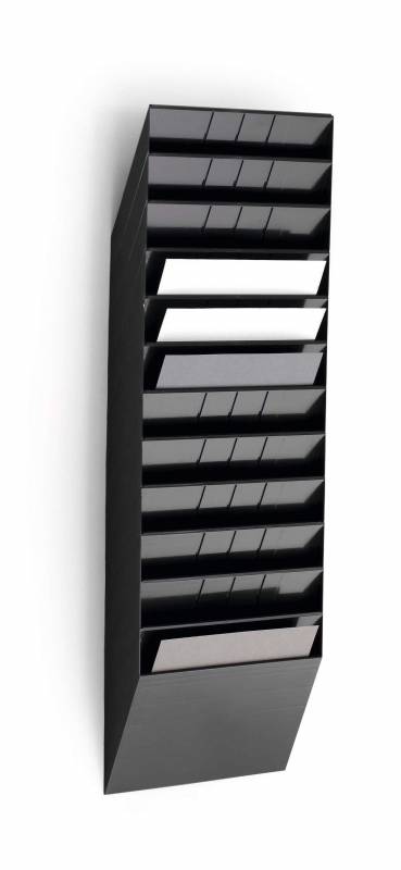 Durable Flexiboxx brochureholder A4 12-fag liggende sort
