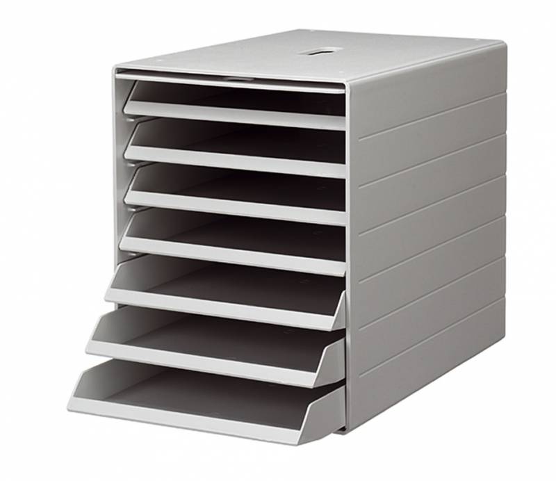 Durable skuffekabinet IDEALBOX plus med 7 skuffer grå
