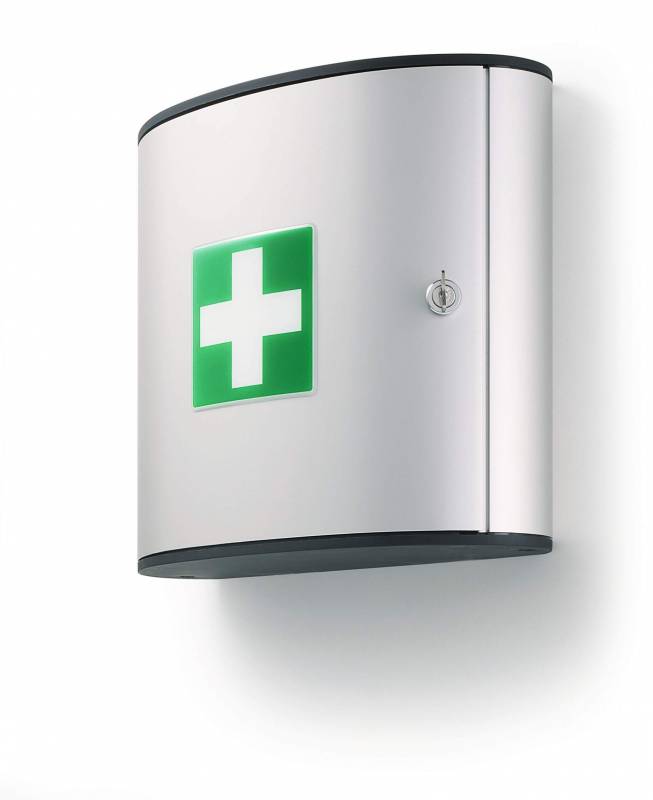 Durable f&oslash;rstehj&aelig;lpsskab Medium First aid box inkl. indhold