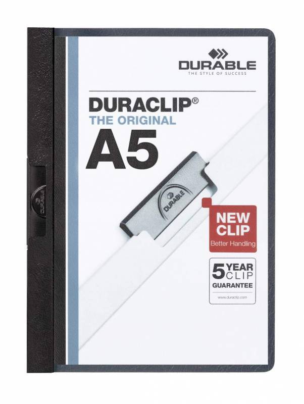 Durable klemmappe duraclip&reg; 30 A5, sort