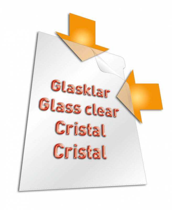 Durable plastomslag klar standard A4 krystalklar pp pose med 10 stk.