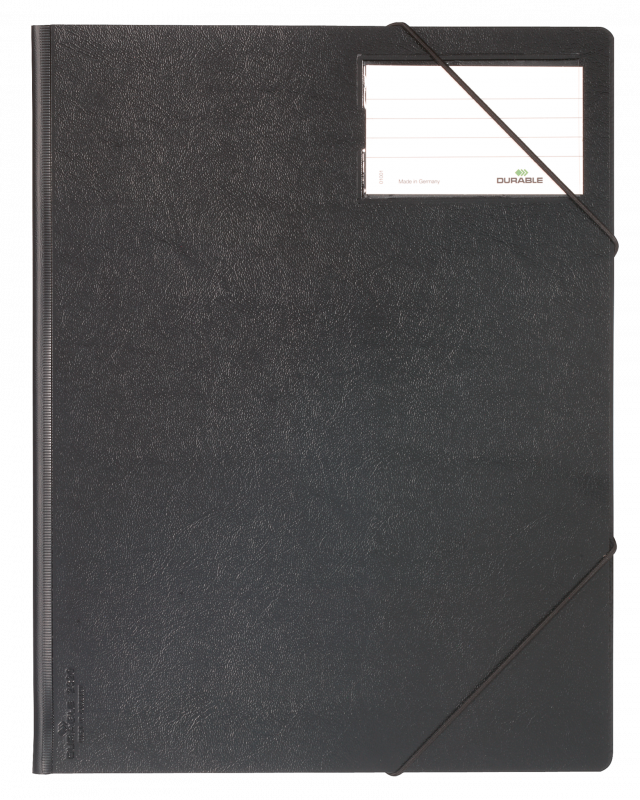 Durable elastikmappe med elastikholder A4 sort