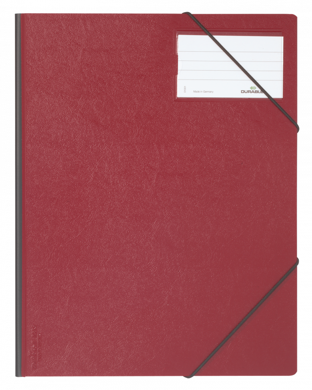 Durable elastikmappe med elastikholder A4 rød
