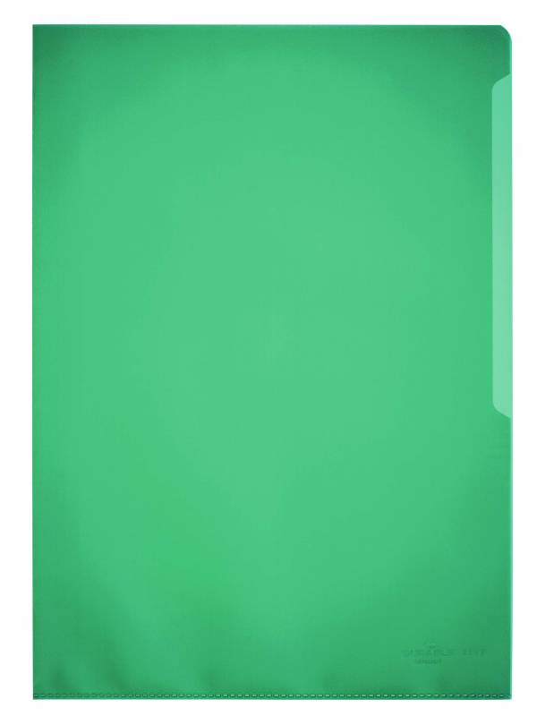 Durable plastomslag klar standard a4 pp pakke med 100 stk gr&oslash;n