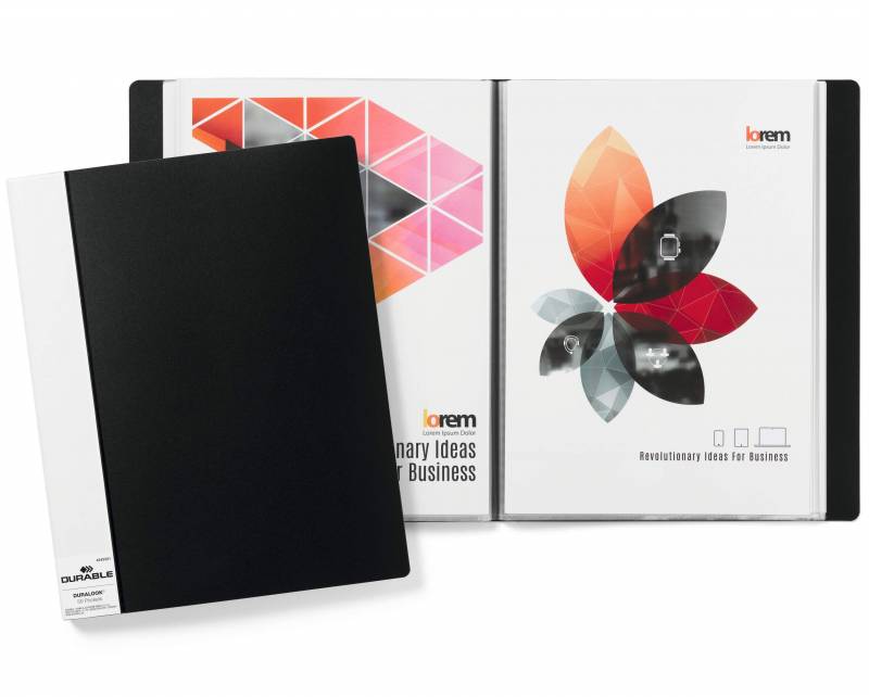 Durable Displaymappe DURALOOK med 50 lommer sort