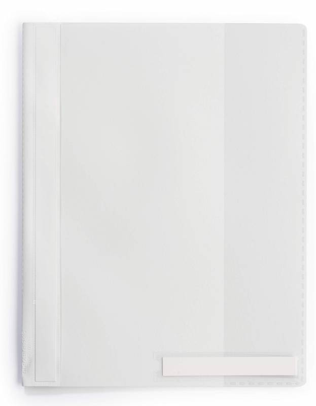 Durable tilbudsmappe A4+ med etiketlomme hvid