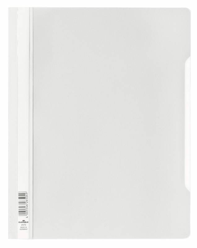 Durable A4 overst&oslash;rrelses tilbudsmappe klar forside hvid