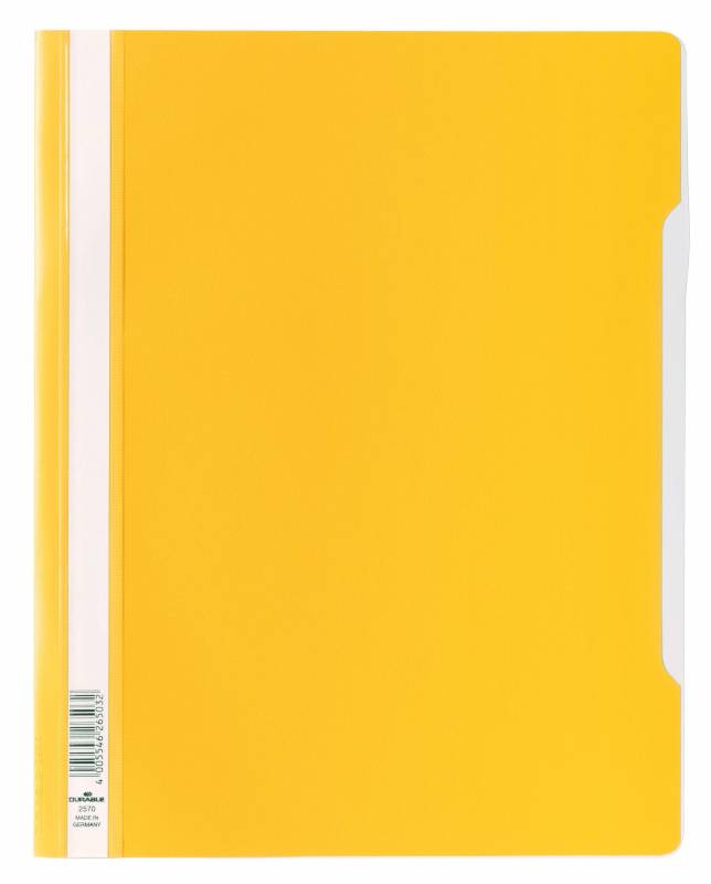 Durable A4 overst&oslash;rrelses tilbudsmappe klar forside gul