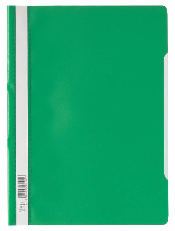 Durable A4 kvalitets tilbudsmappe med klar forside. gr&oslash;n