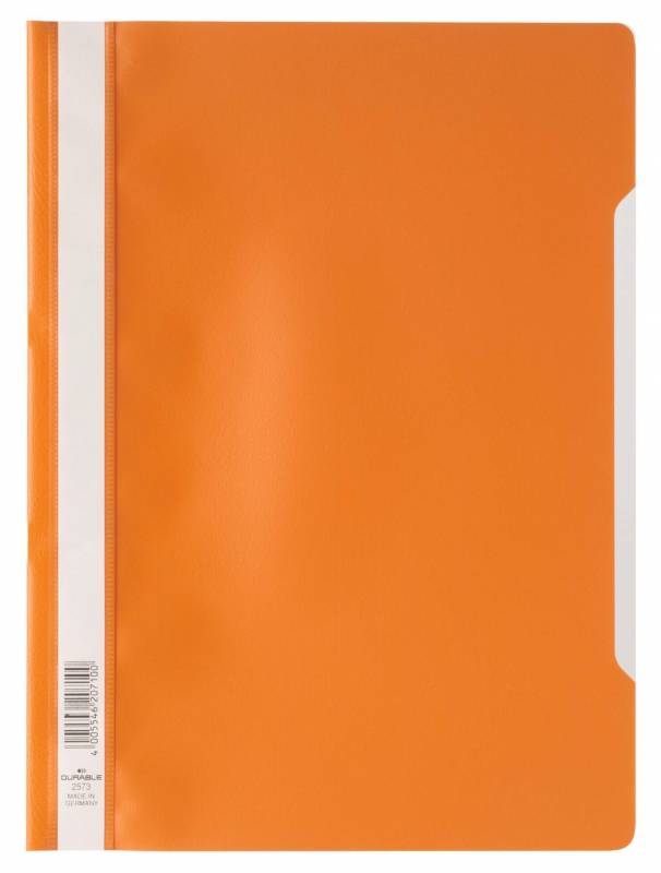 Durable A4 kvalitets tilbudsmappe med klar forside. orange