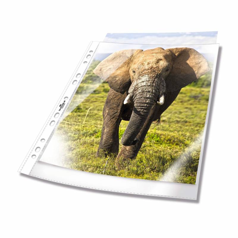 Durable plastlomme til ringbind business A4 pp, pose med 100 stk