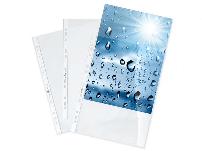 Durable plastlomme til ringbind premium A4 glasklar pp pose med 100 stk