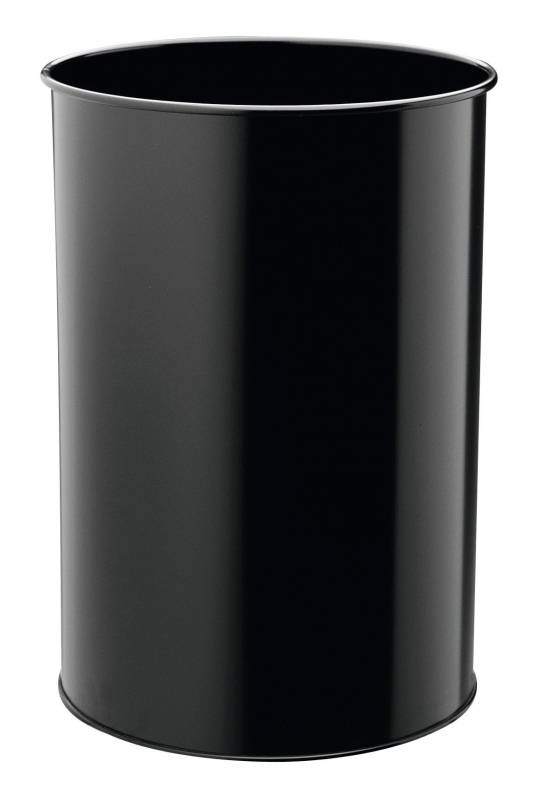 Durable papirkurv metal 30 liter rund sort