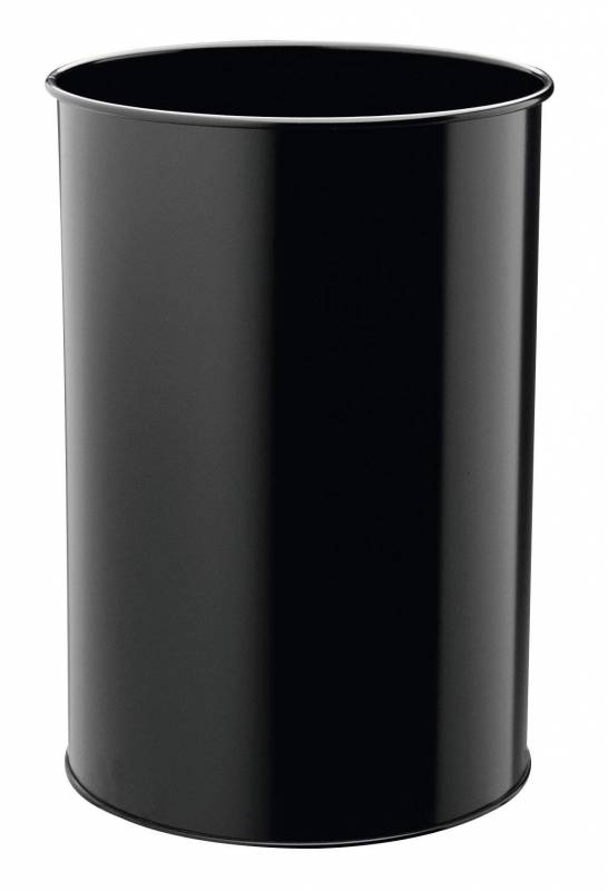 Durable papirkurv metal 30 liter rund sort