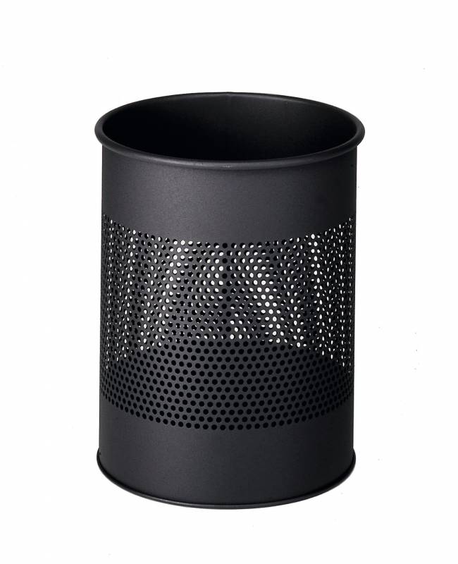 Durable papirkurv metal 15 liter 165mm rund m&oslash;rkegr&aring;