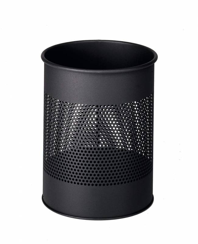 Durable papirkurv metal 15 liter 165mm rund m&oslash;rkegr&aring;