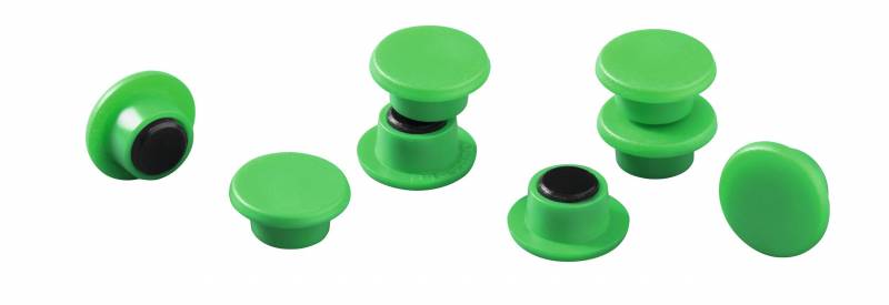 Durable magnet af ridsefri plast &Oslash;15mm gr&oslash;n