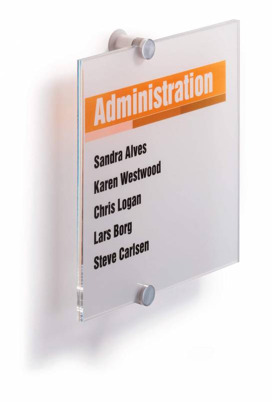 Durable Crystal sign 210x210mm klar.