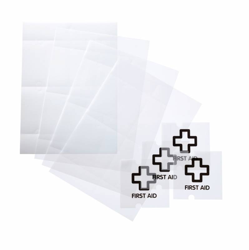 Durable Crystal sign indstik 105x105mm Extra p&aring; A4-ark 482019, 10 ark