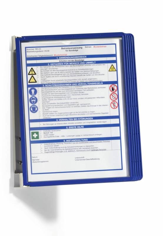 Durable Vario&reg; v&aelig;gregistersystem med 5 lommer komplet, bl&aring;