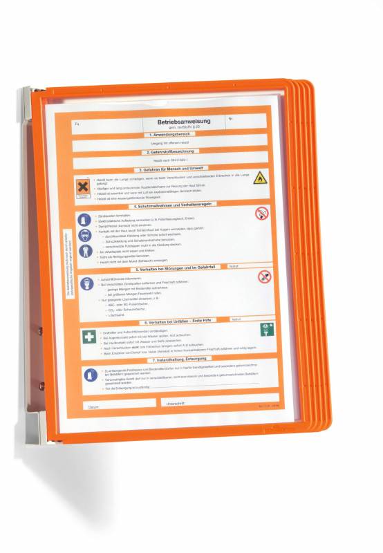 Durable Vario&reg; v&aelig;gregistersystem med 5 lommer komplet, orange