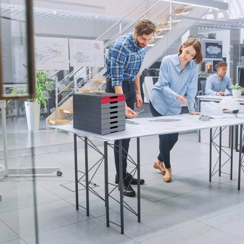 Durable skuffekabinet idealbox pro 7 udtr&aelig;kkelige skuffer