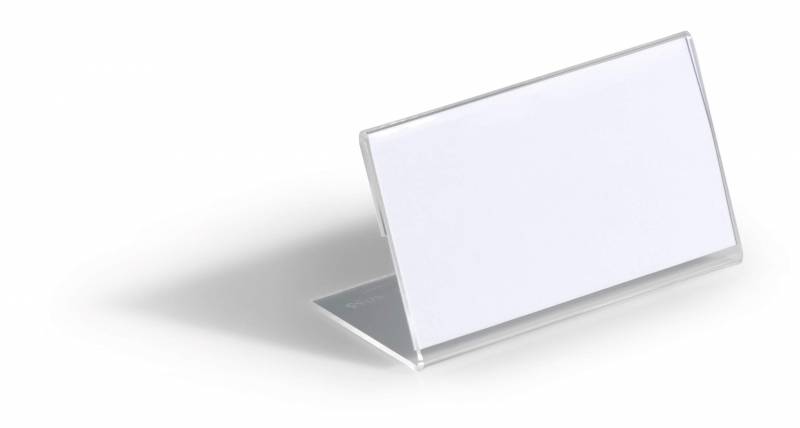 Durable bordskilteholder akryl 52x100mm klar, 10stk