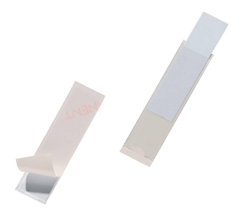 Durable Pocketfix&reg; 75x18 mm Selvkl&aelig;bende pp-lomme klar, 10 stk