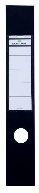 Durable selvklæbende rygetiket til mapper ordofix® 60x390mm, sort, 10 stk