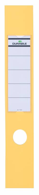 Durable selvklæbende rygetiket til mapper ordofix® 60x390mm, gul, 10 stk