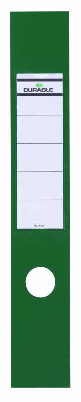 Durable selvkl&aelig;bende rygetiket til mapper ordofix&reg; 60x390mm, gr&oslash;n, 10 stk