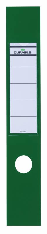 Durable selvklæbende rygetiket til mapper ordofix® 60x390mm, grøn, 10 stk
