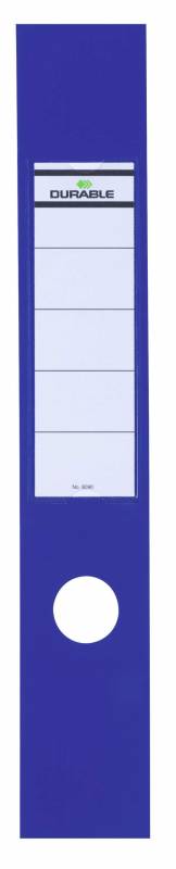 Durable selvkl&aelig;bende rygetiket til mapper ordofix&reg; 60x390mm, bl&aring;, 10 stk