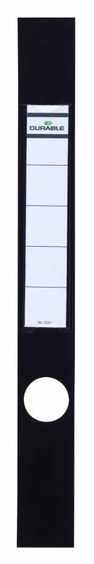 Durable selvkl&aelig;bende rygetiket til mapper ordofix&reg; 40x390mm, sort, 10 stk