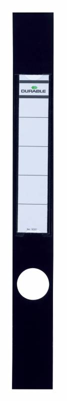 Durable selvklæbende rygetiket til mapper ordofix® 40x390mm, sort, 10 stk