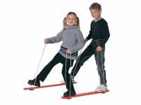 Balancebrædder ski med snore til 2 børn Rød