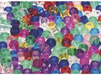 Kongo plastperler 9mm i blandede farver, 650 stk