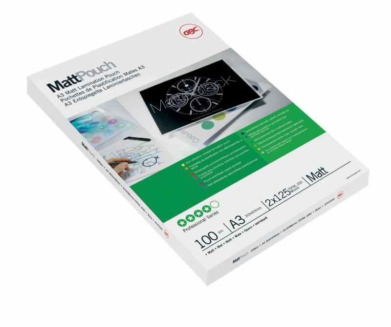 GBC lamineringslomme A3 125my mat