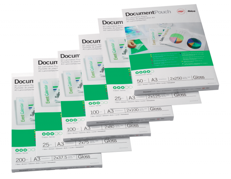GBC lamineringslommer A3 selvkl&aelig;bende 125my klar