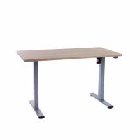 Office elektrisk hæve sænkebord Operator 60x120 cm, alu stel - Eg