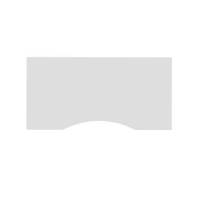 Office bordplade med centerbue nanolaminat 180x90cm hvid