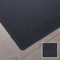 Tekstil stoleunderlag 90x120cm fladv&aelig;vet m&oslash;rkebl&aring;