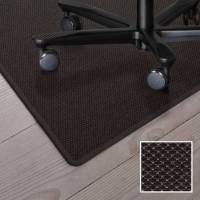 Tekstil stoleunderlag 90x120cm fladv&aelig;vet sort