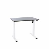 Operator h&aelig;ve-s&aelig;nkebord 90x60cm antracit med hvidt stel