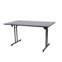 Klapbord Lux II 140x80cm antracit med sort stel