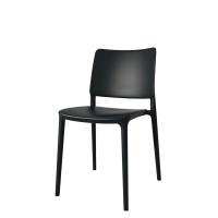 Salina Lux plast kantinestol stabelbar sort