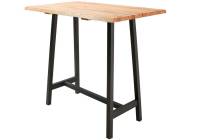 Højbord 110x72x108,5cm natur olieret eg og sort stel